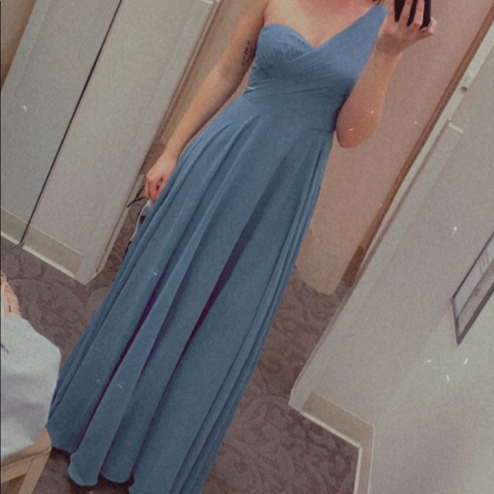 Steel Blue Bridesmaid dress